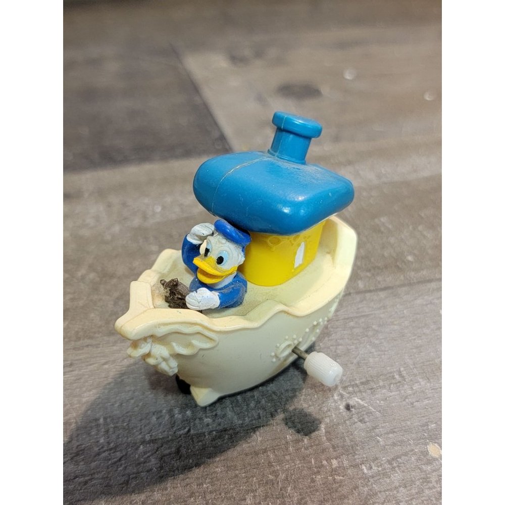 Donald Duck Burger King steam boat wind-upβ toy figure Disney
